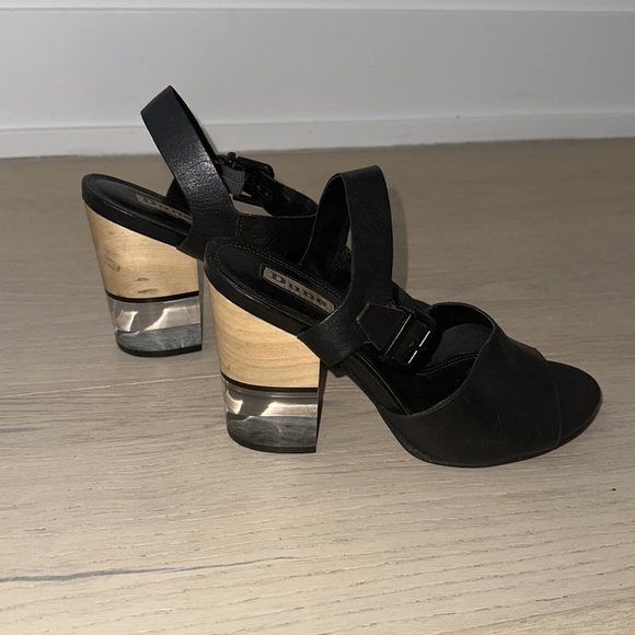 Dune London “Jenny” leather perspex heel sandal - Picture 8 of 11